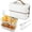 A-lvory White 2 Layers, variant on Self Cooking Electric Lunch Box, Portable Food Warmer 800ML 2 Layers 110V Heated Lunch Box for Home Office