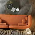 thumbnail image 3 of Bodur Japandi Style Luxury Modern Orange Boucle Fabric Curvy Arm Couch, 3 of 6