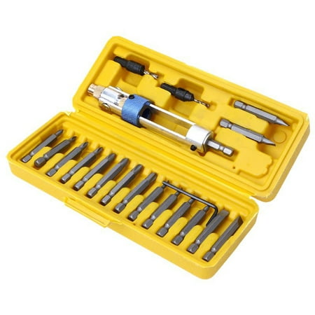 

STAGA 20x Screwdriver Bit Set with Countersink Bits Allen Wrench Drill Bit Set Quick-Change Driving Repair Bits Set Drill Bit