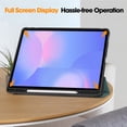 thumbnail image 4 of Allytechgroup Case for Samsung Samsung Galaxy Tab S10+ Plus 12.4" SM-X820 X826B, Trifold Stand Slim Fit with S Pen Holder Cover Auto Sleep Wake Protective PU Leather TPU Inner Shell, Darkgreen, 4 of 8