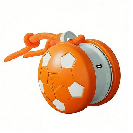 Btomtd Interactive Rolling Charging Ball Dog Toys with Tug Rope Smart Exercise Play Accessory Pet Toys 3.3 Inch Orange