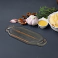 thumbnail image 2 of Acacia Wood Oval Serving Tray With Double Handle, 2 of 3