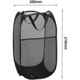 thumbnail image 3 of Hongchun Laundry Hamper [2 Pack] Collapsible Pop Up Mesh Laundry Basket Laundry Bag Collapsible Laundry Hamper with Handle, Black, 3 of 7