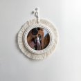 thumbnail image 3 of Tapiz de macramé hecho a mano con espejo tapiz, espejo colgante de pared, espejo bohemio, 3 of 5