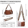 thumbnail image 2 of GAEKEAO Women's Shoulder Bag, Medium Handbag, Women's Leather Crossbody Bags with Adjustable Coloured Strap, 2 of 7