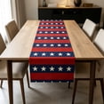thumbnail image 4 of Miwamany Anniversary of Independence Day Table Runner, Star-Printed American Style Linen Table Runner, Patriotic Dining Decor for Home Kitchen Coffee Table, 4 of 6