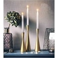 Set of 3 Brass Gold Metal Taper Candle Holders Candlestick Holders