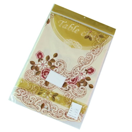 

European Style Embrodiery Tablecloth Table Cover Protector For Dinning Table End Table Decoration 85x85 cm