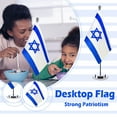 thumbnail image 2 of home decor Israel Single Pole Desktop Flag Patriotic Flag Small Flag Stand Decoration, 2 of 9