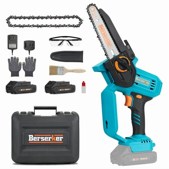 6-Inch 20V Cordless Mini Chainsaw with 2x 2.0Ah Batteries & Charger - Compact Power for Trimming and Cutting