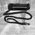 thumbnail image 3 of lionlar Strong Dog Leash Comfortable Hands Dog Collar Leashes Reflective Threads Large Dogs Rope Polyester Leash Waist Bag Black, 3 of 8