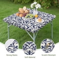 thumbnail image 3 of Square Tablecloth Bohemian Aesthetic Style, Waterproof Vinyl Table Cover, Backed, Elastic Edge for 34-36 Inch Table, 3 of 4