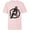 Soft Pink, variant on Marvel Avengers: Endgame Logo Broken Pieces - Short Sleeve T-Shirt for Kids - Customized-White
