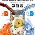 thumbnail image 3 of 30oz Tumbler with Handle, Insulated Stainless Steel Cup with Flip Straw Lid, Leak-Proof & Cup Holder Friendly for Travel and Sports, Daisy Floral Print, 3 of 6