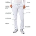 thumbnail image 3 of Adar Addition Scrubs For Women - Skinny Leg Cargo Drawstring Scrub Pants, 3 of 7