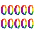 thumbnail image 5 of EHJRE 10 Pieces/Pack Blank Silicone Wristbands Fashion Rubber Bracelet Rainbow, 5 of 8