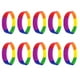 thumbnail image 5 of Pulsera de silicona Yinane 10 Uds para Hombres Y mujeres Arco iris, 5 of 8