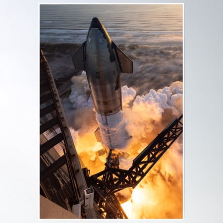 Spacex Starship Launch Poster Wall Art Modern Wall Decor Home Decor Office Wall Art