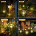 thumbnail image 3 of RICAN Solar Garden Lights Outdoor Decorative, 4 Pack Firework Garden Stake Lights Solar Powered, DIY Bendable Copper Wire Waterproof for Garden, Yard, Patio, Flower Bed, Chiristmas Decor, 3 of 9