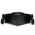 thumbnail image 2 of Pemberly Row Faux Leather Coffee Table Storage Ottoman in Midnight Black, 2 of 7