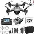 thumbnail image 3 of AuroraX Drone with Screen Built Into The Controller and Gps Wifi and Dual Camera Fpv 1080p Hover Drones with 3 Speed Modes One Key Take Off/Land Foldable Quadcopter Toy Gift for Adults and Boys Girls, 3 of 9