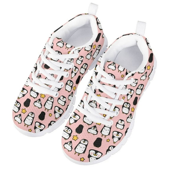 CHAQLIN Girls Lightweight Sneakers Kids Lace-up Tennis Running Shoes, Breathable Walking Shoes for Toddler Little Kid Big Kid