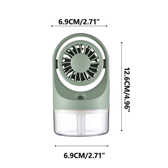 SDNall Mini Usb Cable, Battery Fans Portable, Mini Desk Spray Fan Portable Spray Fan Usb Desk Fan Cooler 300Ml Water Tank Spray Humidifier Tower Fan Bedroom Home Office Conditioning Fan