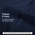 thumbnail image 6 of Loomsnest 4 Piece Full Size Bed Sheets Set, Cool & Crisp Percale, 100% Cotton Sheets, Deep Pockets, Navy, 6 of 10