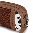 thumbnail image 4 of Montana West Cow Print Crossbody Bag for Women Western Tooled Design with Built in Card Holder, Stylish and Functional Purse, Brown, 4 of 7