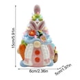 thumbnail image 3 of JHEHF Easter Ceramic GnomeTree Decorations 5.9 Inch Lighted Sculpture with Colorful LED Lap Ornament Spring Home Bedroom Home Table Decor Gifts, 3 of 7