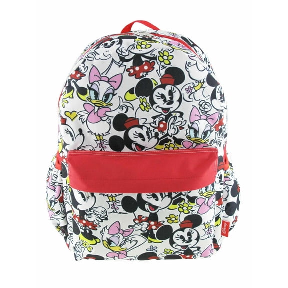 Minnie Mouse And Friends 16 Inch All Over Print Deluxe Backpack With Laptop Comp