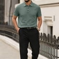 thumbnail image 3 of Breeze Polo Shirts for Men Beer Belly Wearbreeze Collared Textured Stretchy Quick Dry Casual Short Sleeve Golf Shirt,L, 3 of 7