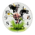 thumbnail image 4 of Reloj de pared de madera con diseño de vaca rústica, silencioso, preciso y decorativo. 25cm 10 pulgadas, 4 of 9