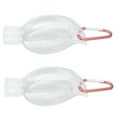 thumbnail image 5 of Juego de 2 botellas de viaje de 50ml con llavero, tapa abatible, botella líquida de plástico rellenable, contenedor transparente a prueba de fugas, hoja de arce, 5 of 5