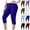 38# Blue, variant on Women's Casual Ribbed Cropped Pants High Waist Elastic Waist Capris Trendy Athleisure Bottoms Gray XXL