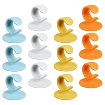 HAKIDZEL Power Plug Wall Storage Holder Adhesive Punch-Free Socket Holder 3.7X1.4in 12Pcs