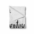 thumbnail image 2 of Adventure Soft Flannel Fleece Blanket, Hand Written Style Different Typography Inspirational Words of Wisdom Doodle Art, Cozy Plush for Indoor and Outdoor Use, 50" x 70", Black White, by Ambesonne, 2 of 6