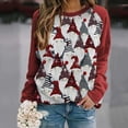 thumbnail image 2 of Noël Femmes Sweat-Shirt Mi-Longue Jacket Vacances Noël Outwear à Manches Longues Fermeture Cardigan Imprimé Mode Pull Col Rond Chaud Pull, 2 of 4
