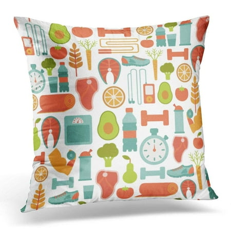 Cmfun Health With Healthy Life Fitness Pillows Case 18x18 Inches