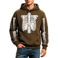 thumbnail image 4 of JIAYUE Men Halloween Sweatshirt Skeleton Graphic Print Baggy Pullover Hoodies for Fall Holiday Daily Activities, 4 of 4