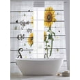 thumbnail image 5 of Sunflower Sheer Curtains 96 Inch Long 2 Panels, Sunshine Plant Farmhouse Wood Texture Light Filtering Rod Pocket Semi Sheer Curtains, Sheer Voile Drapes for Living Room Bedroom, 52"x96", 5 of 5