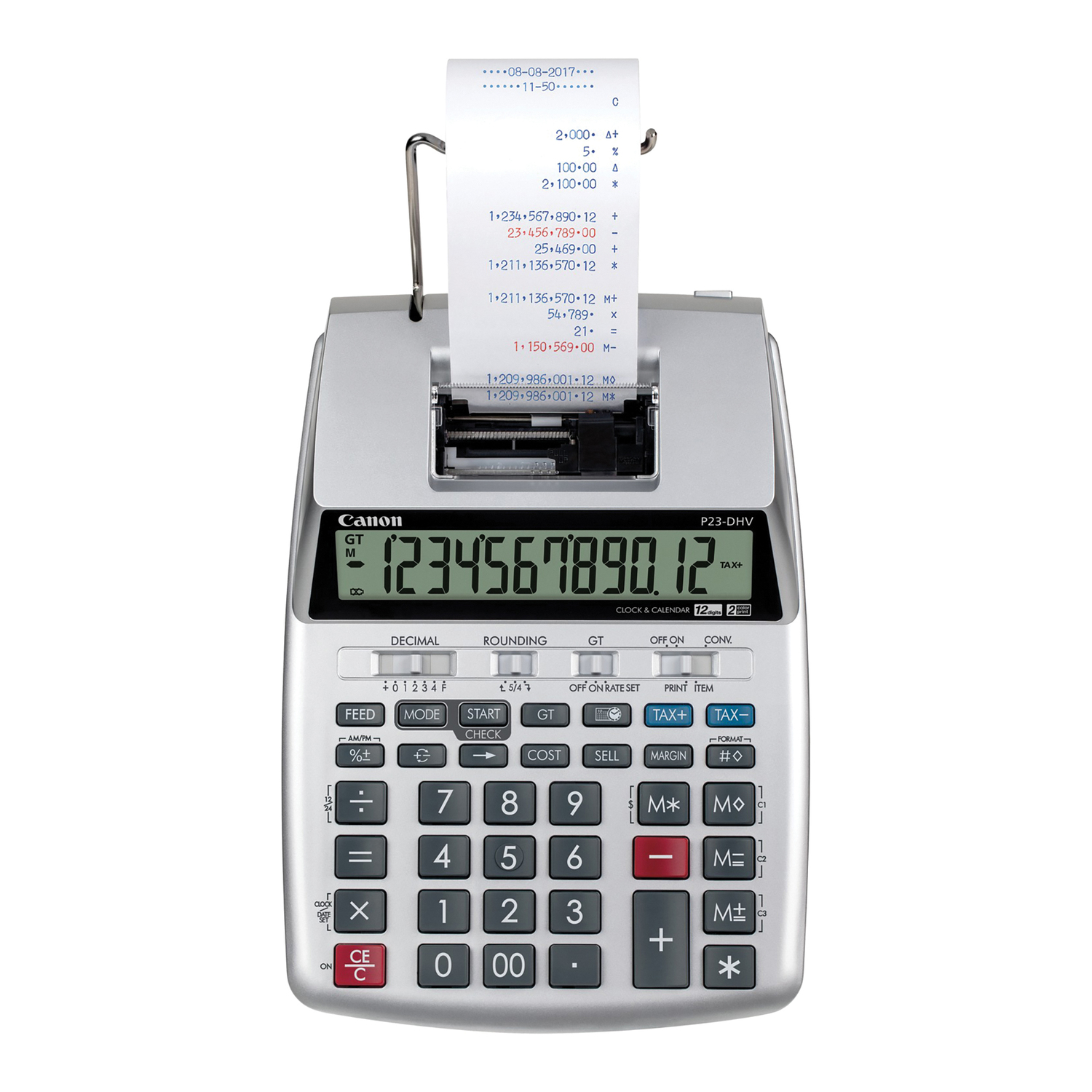 Canon P23-DHV-3 Printing Calculator, Gray photo 2