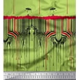 thumbnail image 1 of Soimoi Green Cotton Duck Fabric Umbrella & Wild Animal Skin Printed Craft Fabric by The Yard 56 Inch Wide, 1 of 1