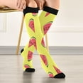 thumbnail image 5 of Coolnut 1 Pack Watermelon Pattern Compression Socks for Women Men Knee High Stocking for Running,Athletic,Medical, 5 of 6