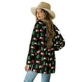 thumbnail image 3 of SCRAWLGOD Christmas Tree Long Cardigan Jackets for Women Trendy Clothes Fall Size XL Long Sleeve Casual Work Outfits for Women Elastic Long Printed Cardigan Women Party, 3 of 7
