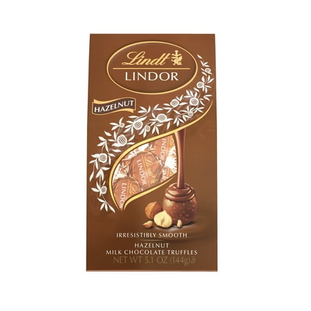 Lindt Lindor Hazelnut Milk Chocolate Truffles, 5.1 Oz