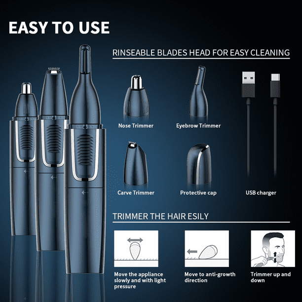 Mens nose best sale trimmer set