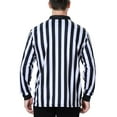 thumbnail image 4 of Toptie Men's Official Long Sleeve Black & White Striped Referee Shirt, Pro-Style Ref Umpire Jersey-L, 4 of 7