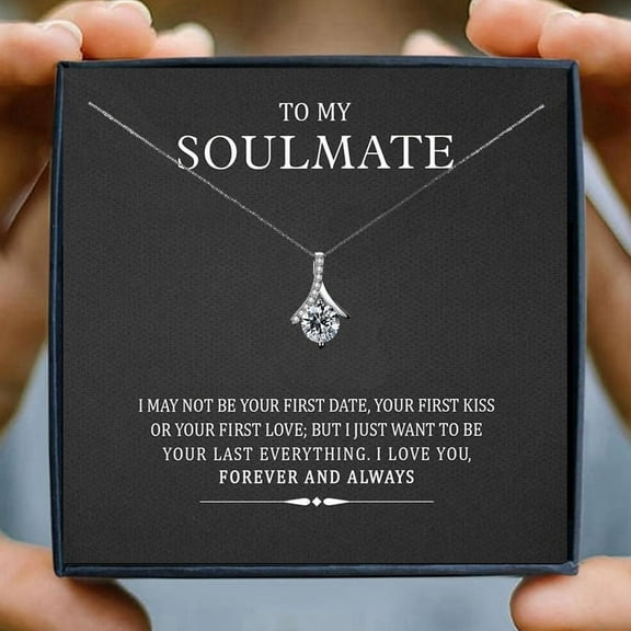 To My Soulmate Necklace, Valentine Gifts For Her, Gift For Girlfriend Wife