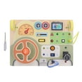 thumbnail image 2 of Tablero De Madera Para Niños Pequeños, Tablero Del Volante Del Coche, Estimulación De La Coordinación Mano-ojo, Educación Temprana Para Niños Para La Vida Diaria, 2 of 7